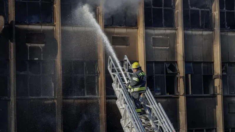 Survivors of terrible building fire in South Africa are now terrified of firearms
